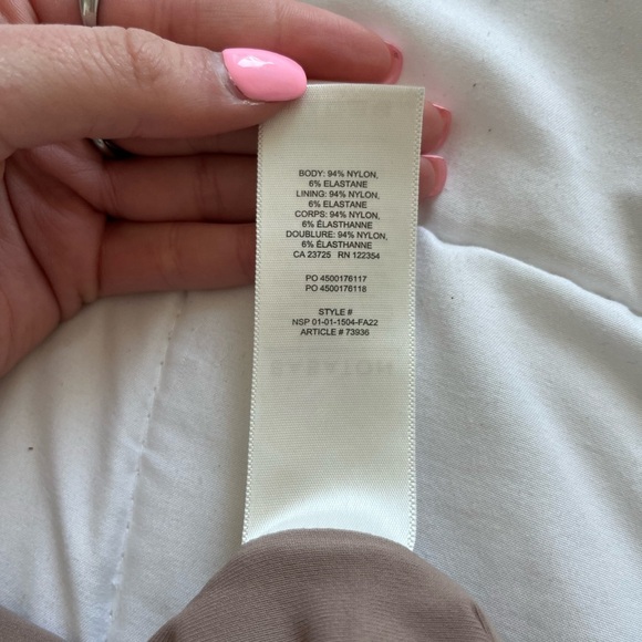 Rich Mocha Brown Contour Squareneck Bodysuit, Size Small - Picture 5 of 5